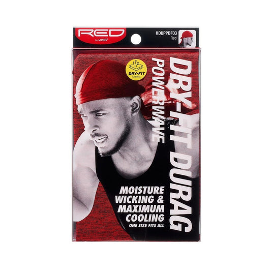 RED Power Wave Dry Fit DuRag - Red