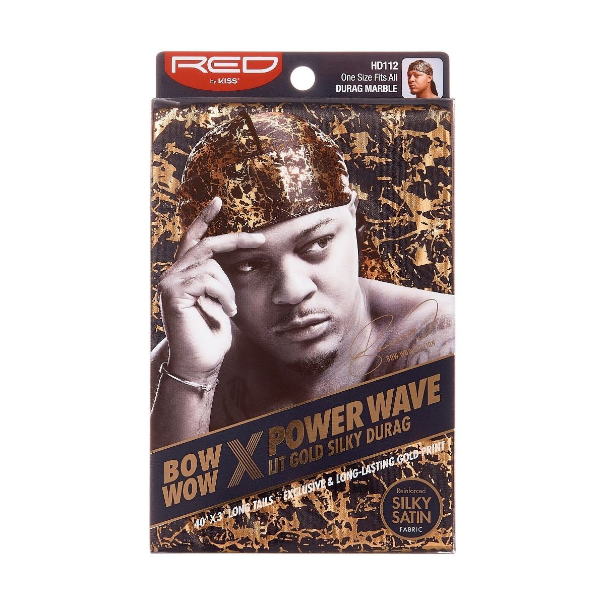 RED Power Wave LIT Silky Durag Marble