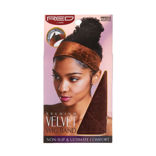 Red Premium Velvet Wig Band - Assorted