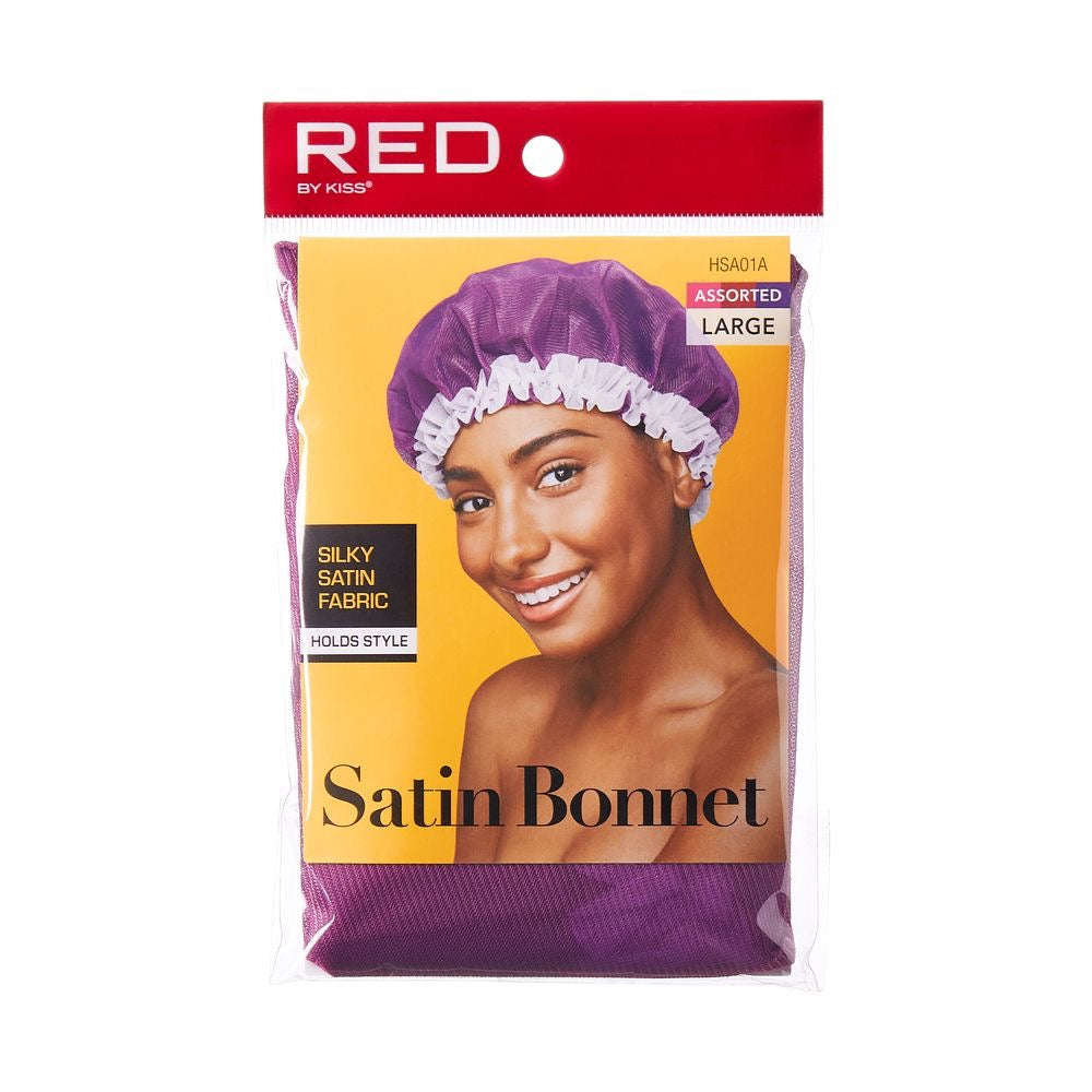 RED Satin Bonnet Large Assorted