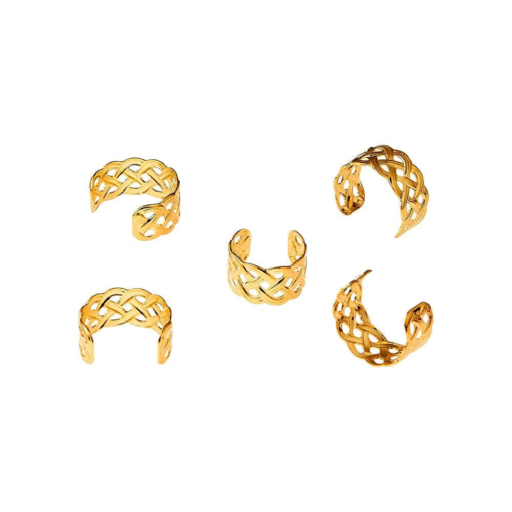 RED Braid Charm HZ86 Gold