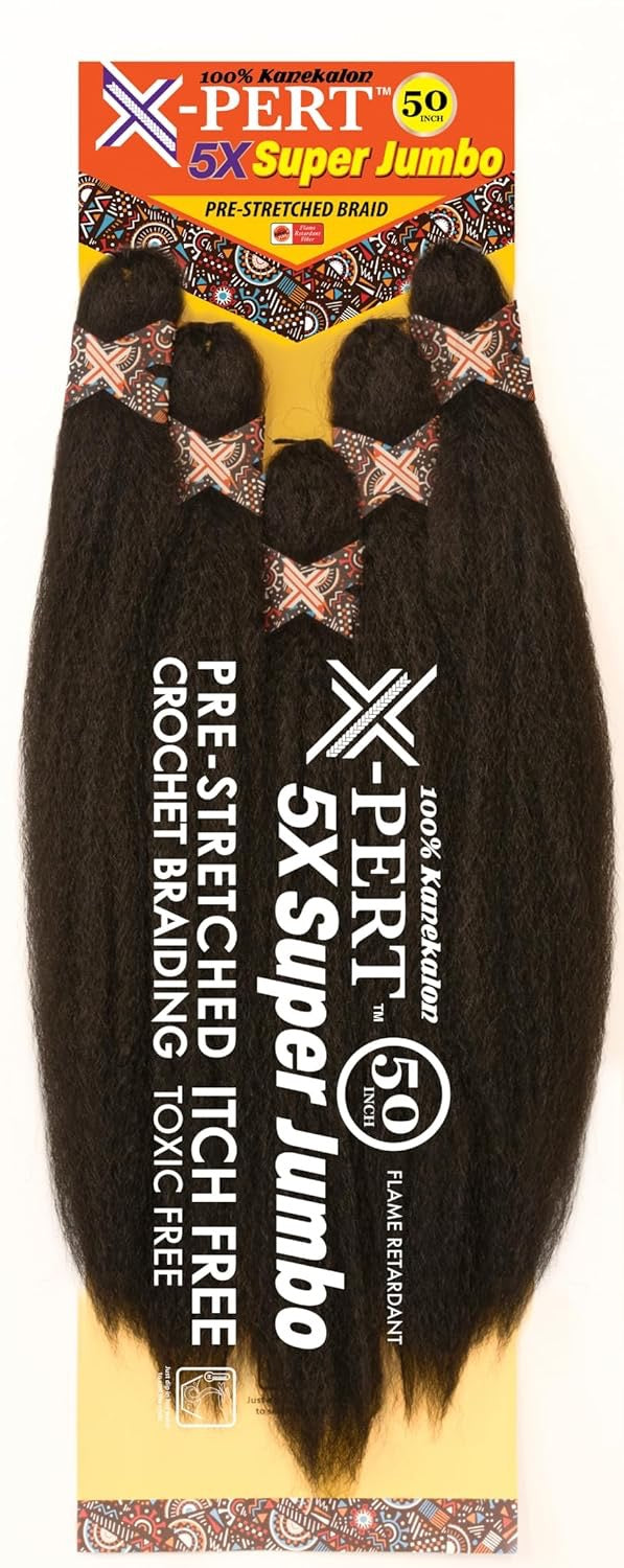 Janet X-PERT 5X Super Jumbo Pre-Stretched 50" Kanekalon