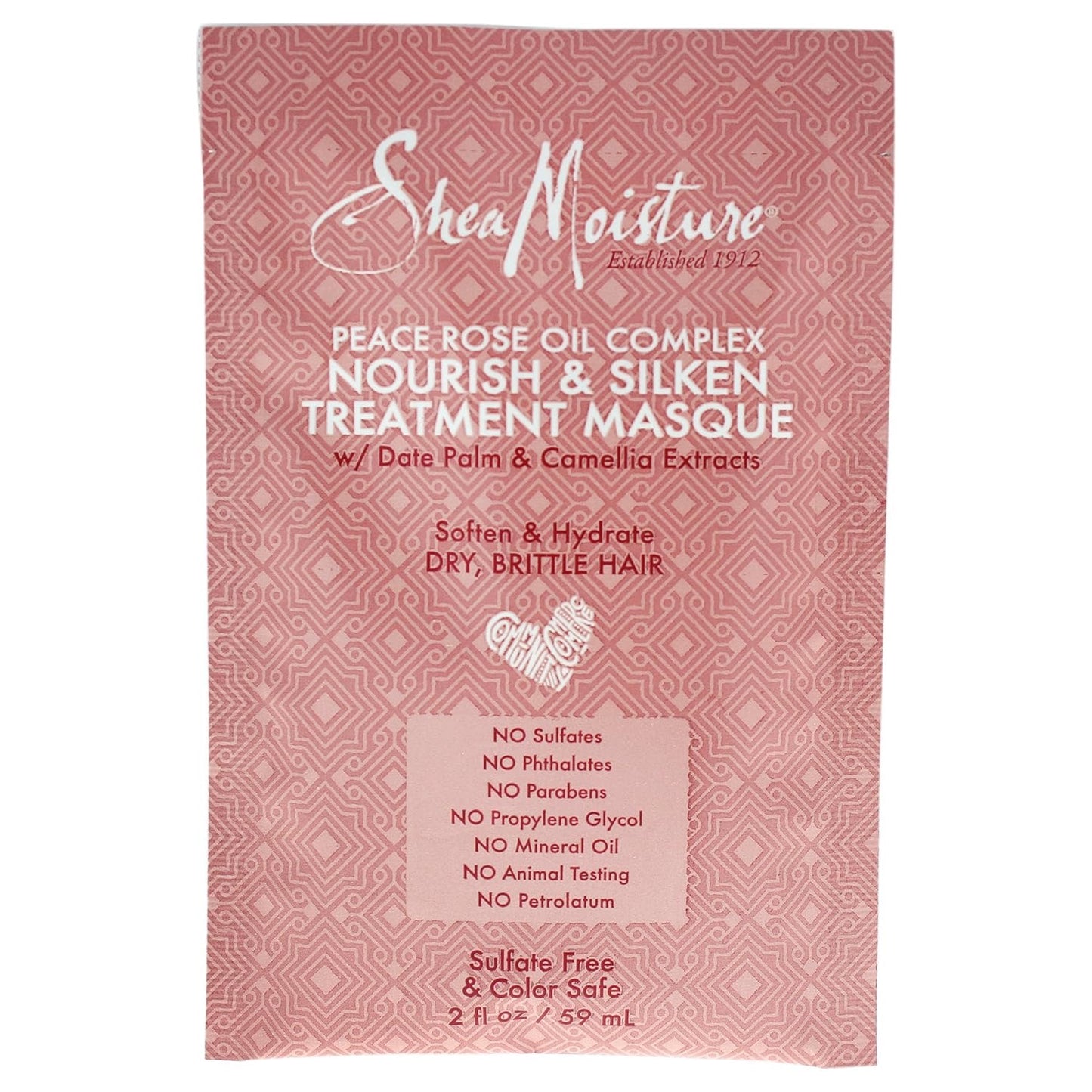 Shea Moisture Peace Rose Oil Complex Nourish & Silken Treatment Masque 2oz