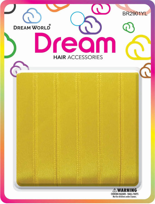 DREAM HAIR RIBBON YELLOW 6PC .5 IN