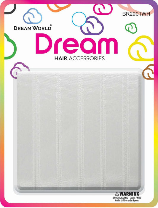 DREAM HAIR RIBBON WHITE 6PC .5 IN