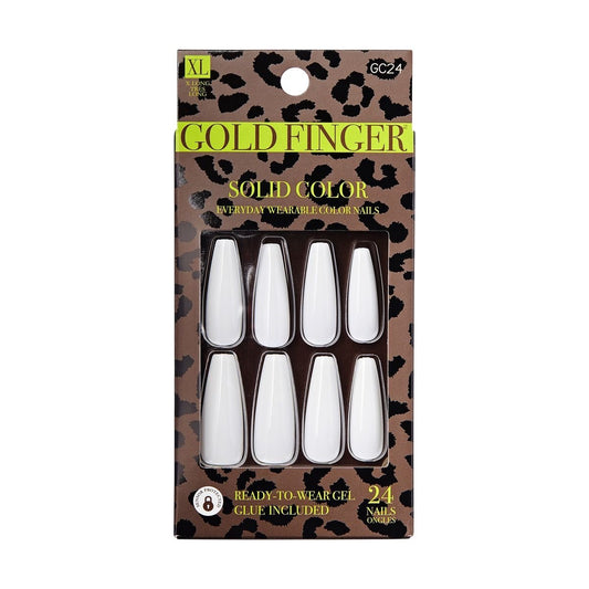 Gold Finger Solid Colors Nails Sweety