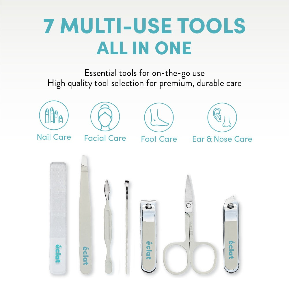 Eclat Essence Mini Mani Pedi Set 7 PC Cream