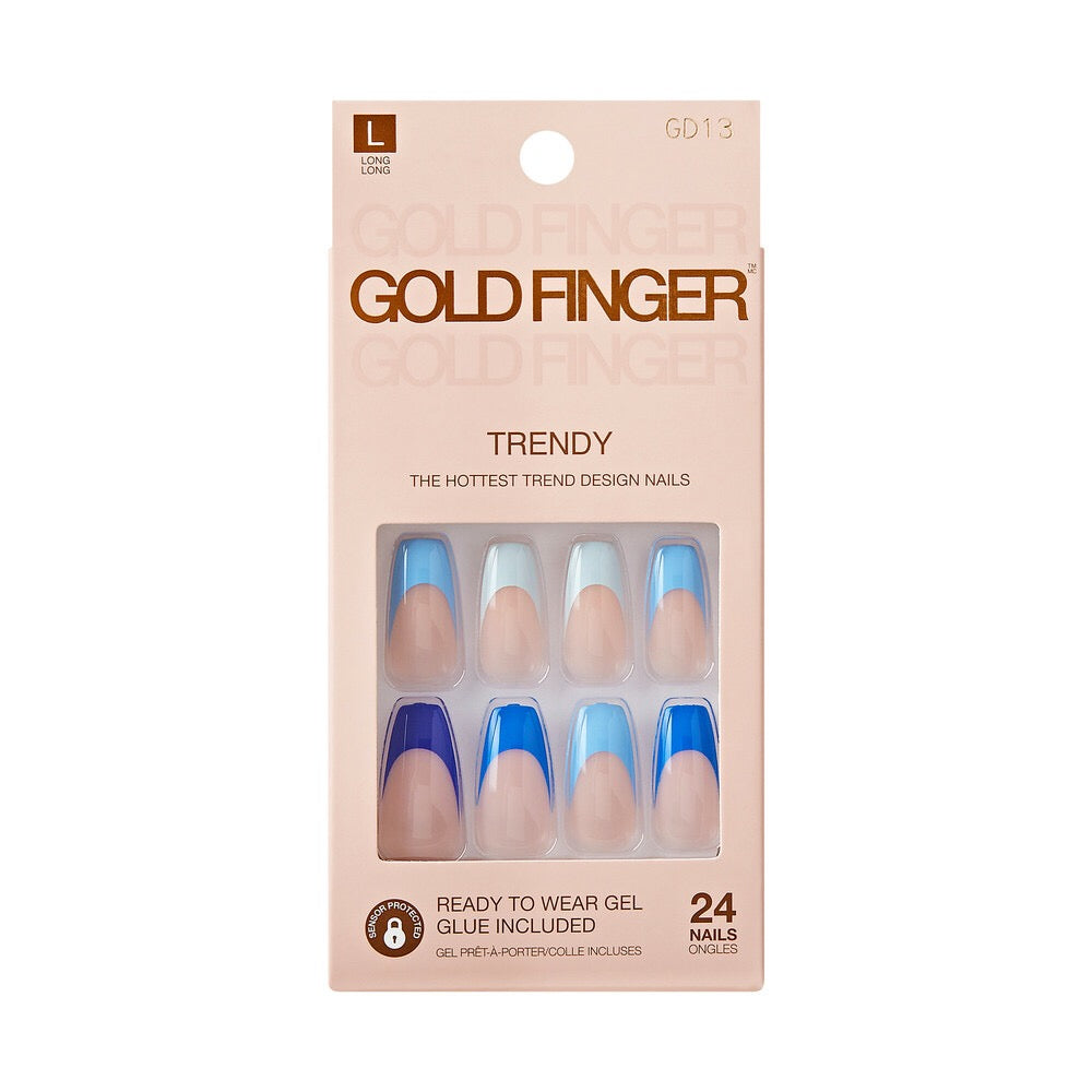 Gold Finger Trendy Nail - Feeling Blue