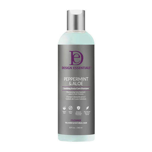 Design Essentials Peppermint & Aloe Soothing Scalp Care Shampoo 12oz