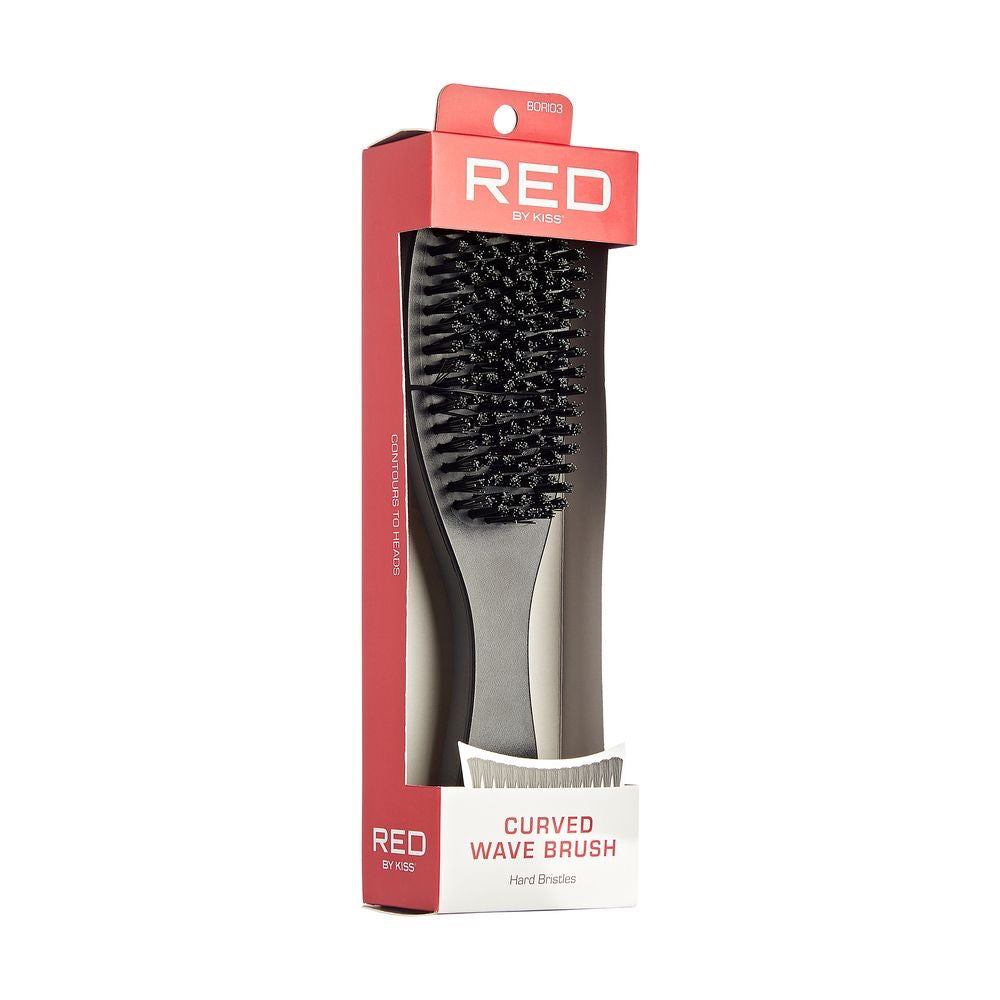 RED Injection Boar Wave Brush Hard Curved