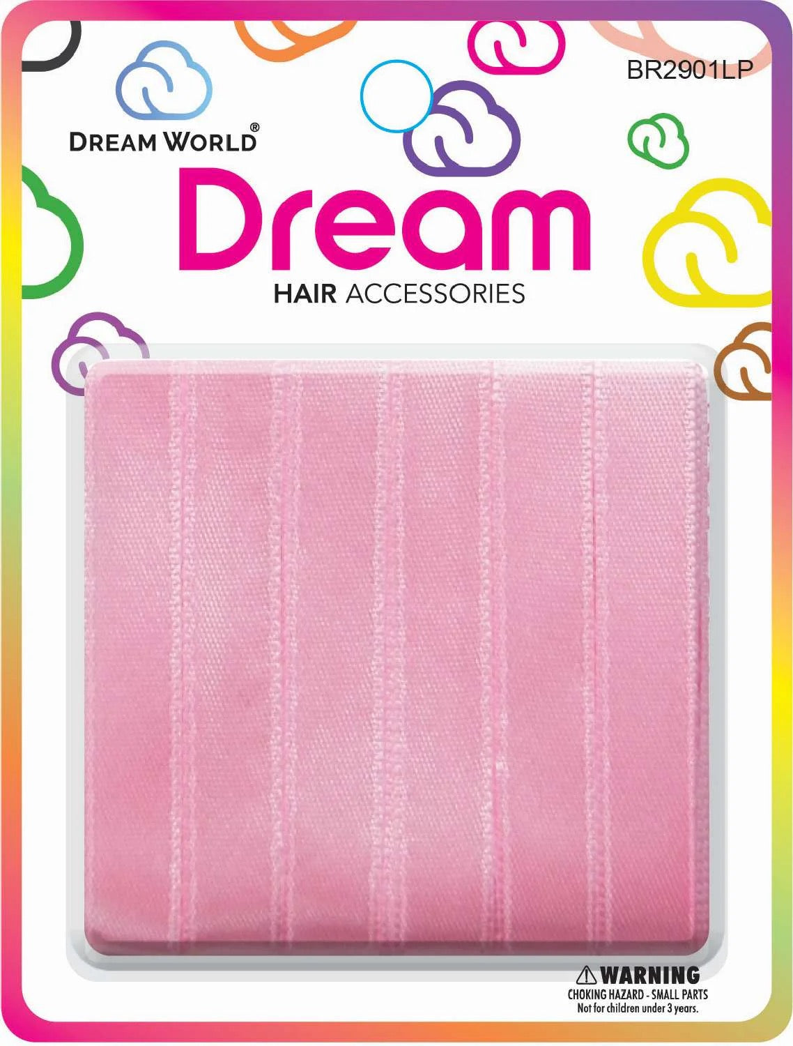 DREAM HAIR RIBBON LIGHT PINK 6PC .5 IN