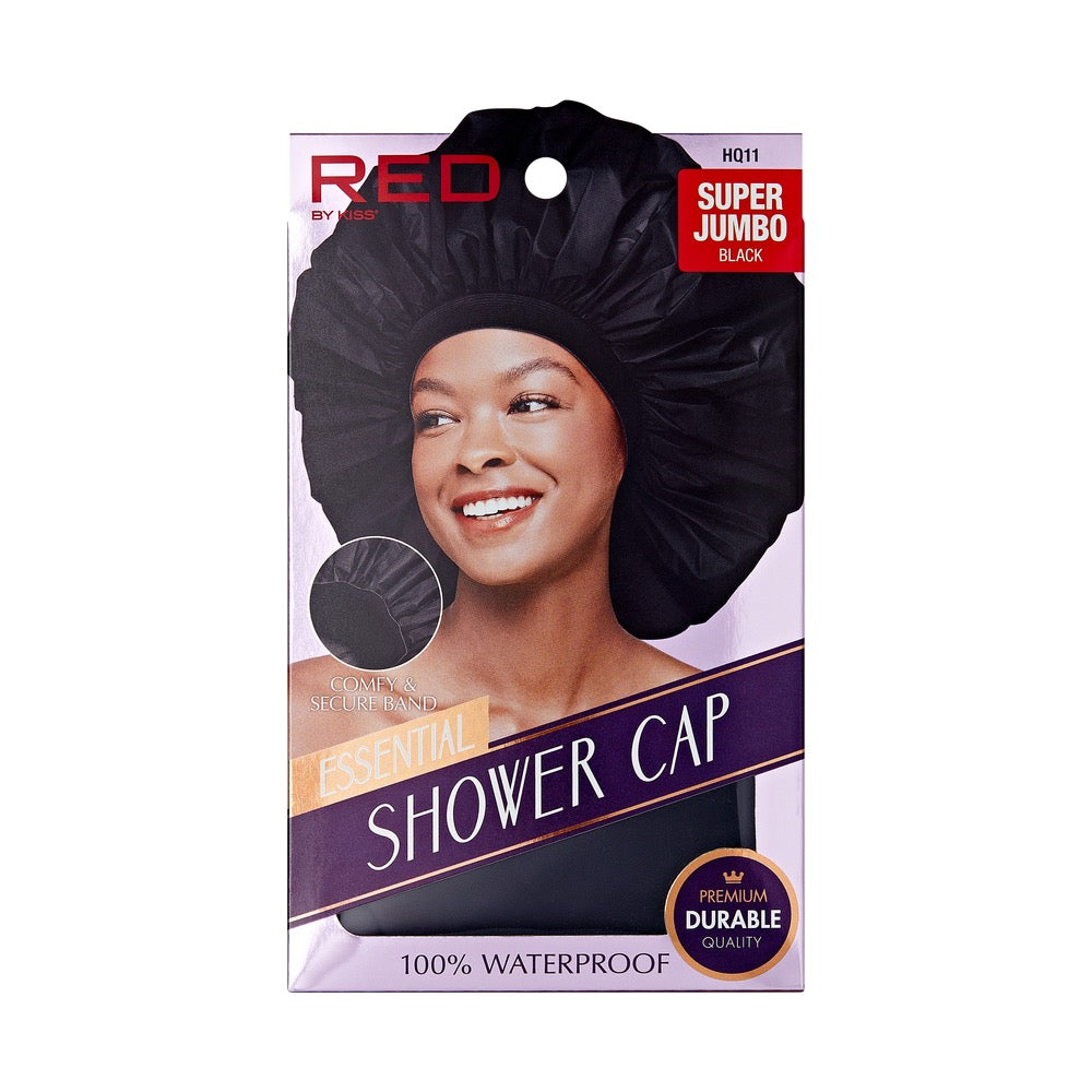 RED Essential Shower Cap Super Jumbo Black