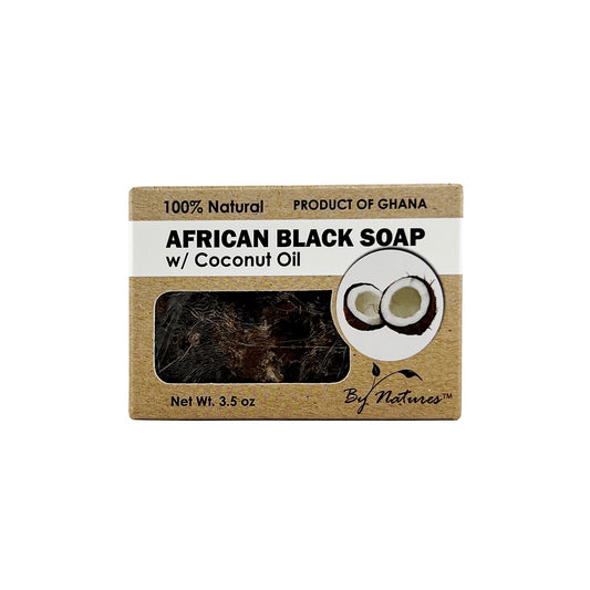 By Natures African Black Soap With Coconut Oil 3.5 oz