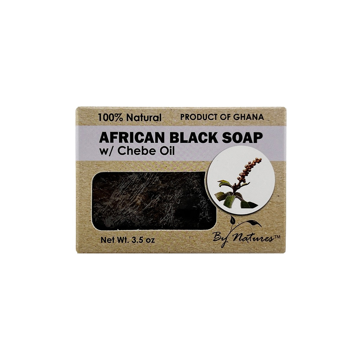 By Natures African Black Soap With Chebe Oil 3.5 oz