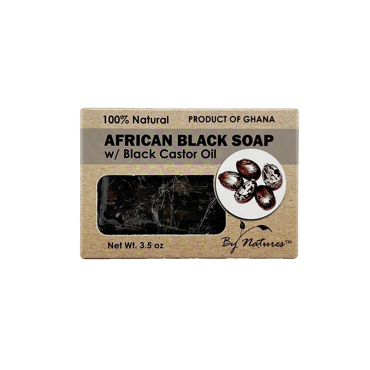 By Natures African Black Soap Black Castor Oil 3.5 oz