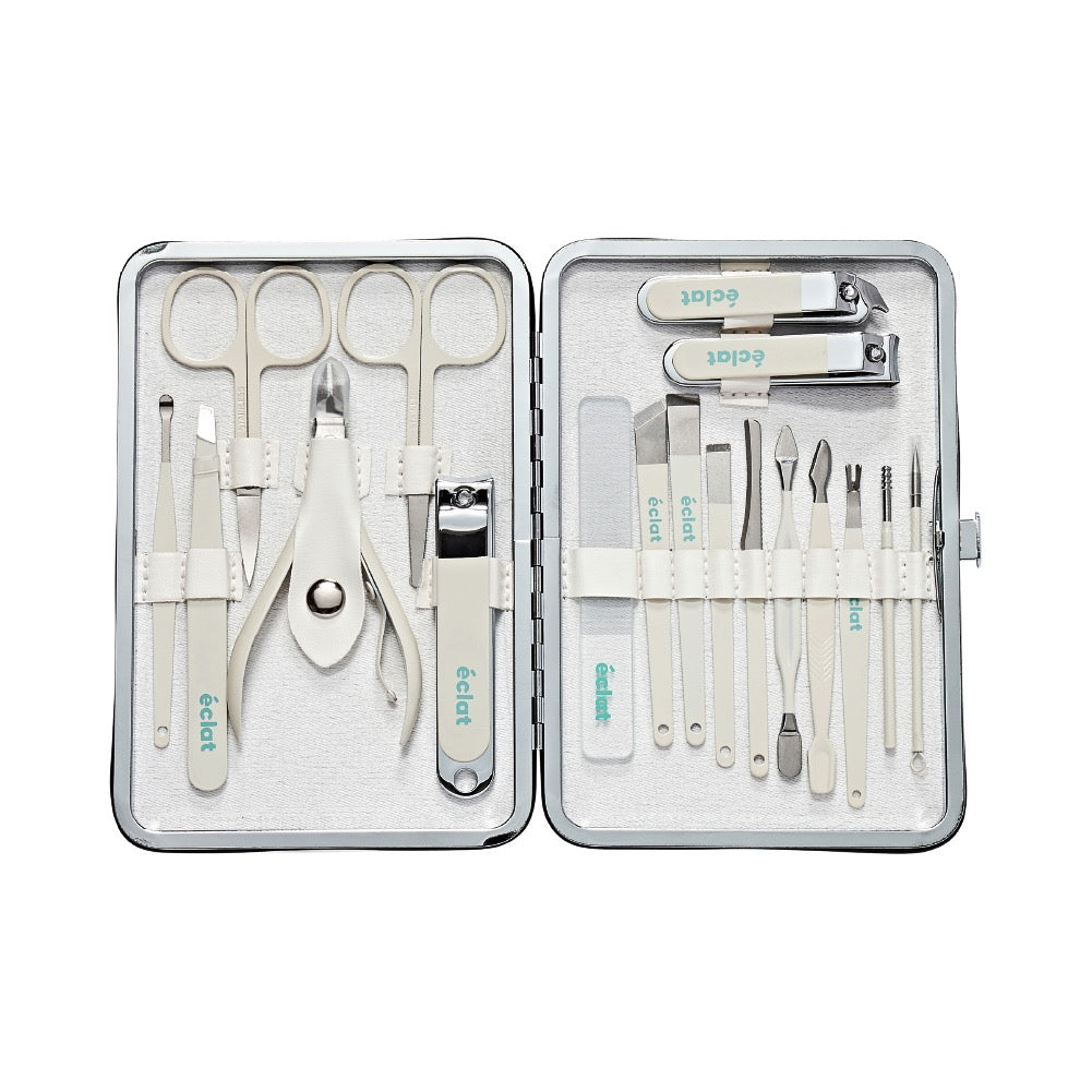 Eclat Essence Large Mani Pedi Set 18 PC Cream