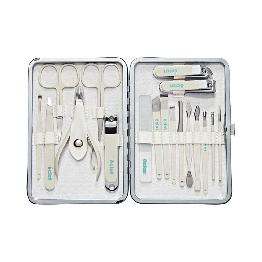 Eclat Essence Large Mani Pedi Set 18 PC Cream