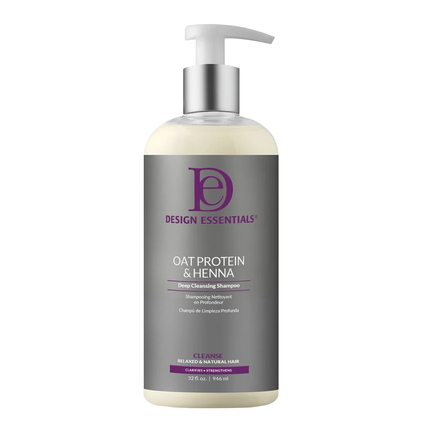 Design Essentials Oat Protein & Henna Deep Cleansing Shampoo 32oz