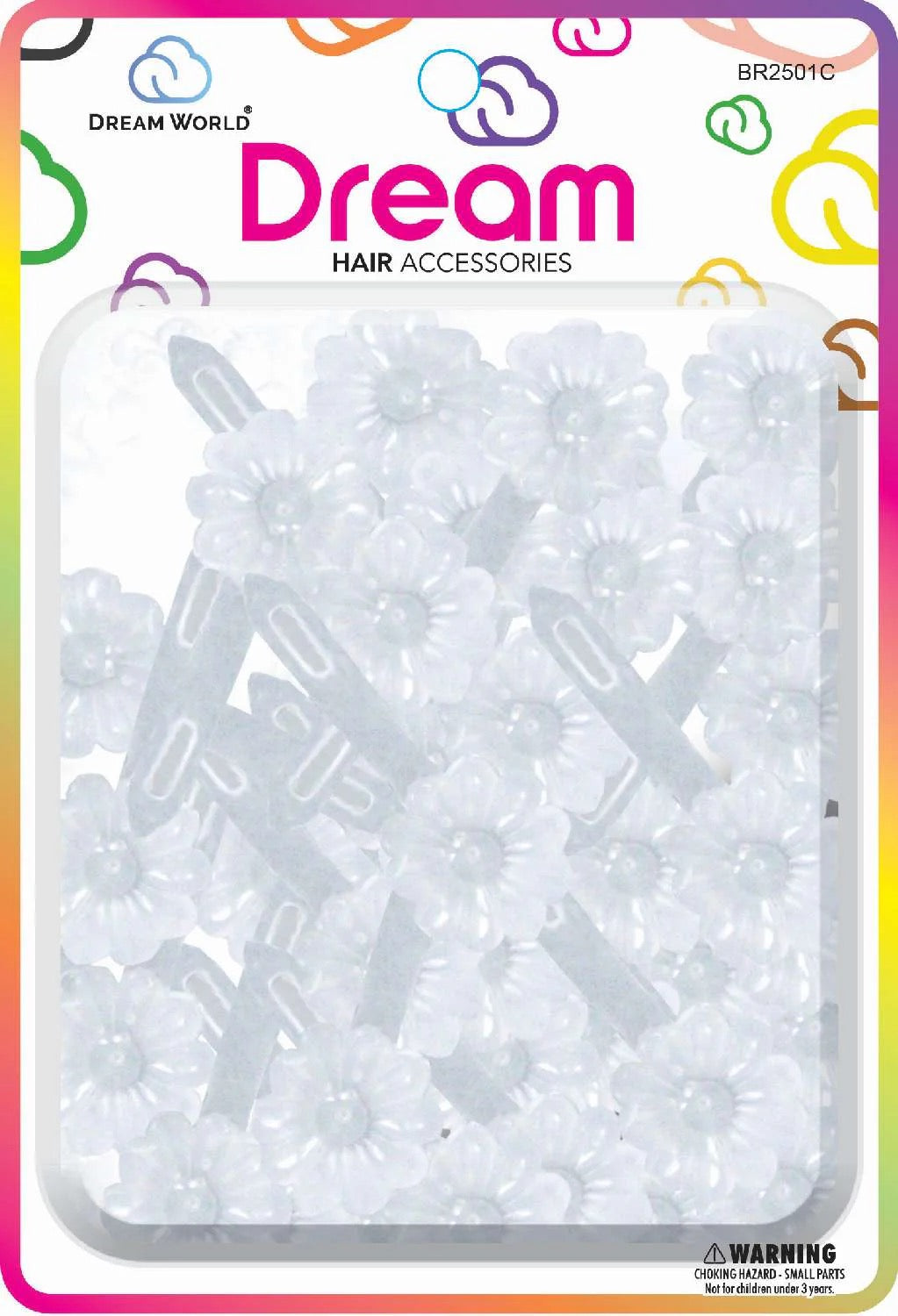DREAM BARRETTES #01 DAISY 60PC CLEAR