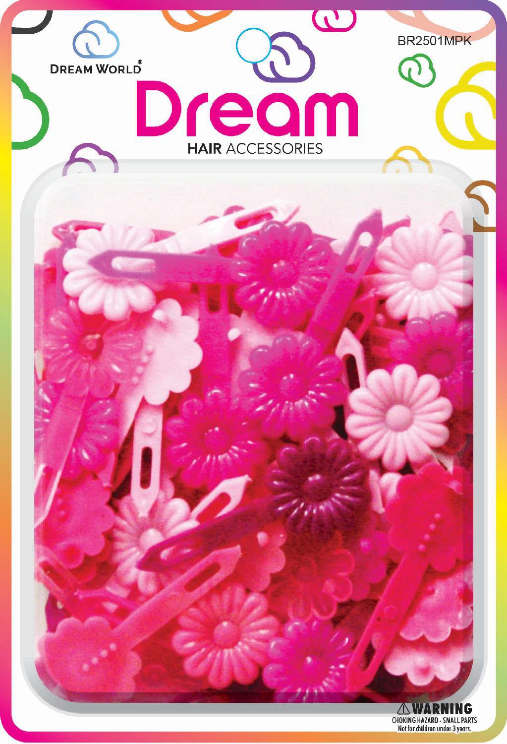DREAM BARRETTES #01 DAISY 60PC PINK MIX