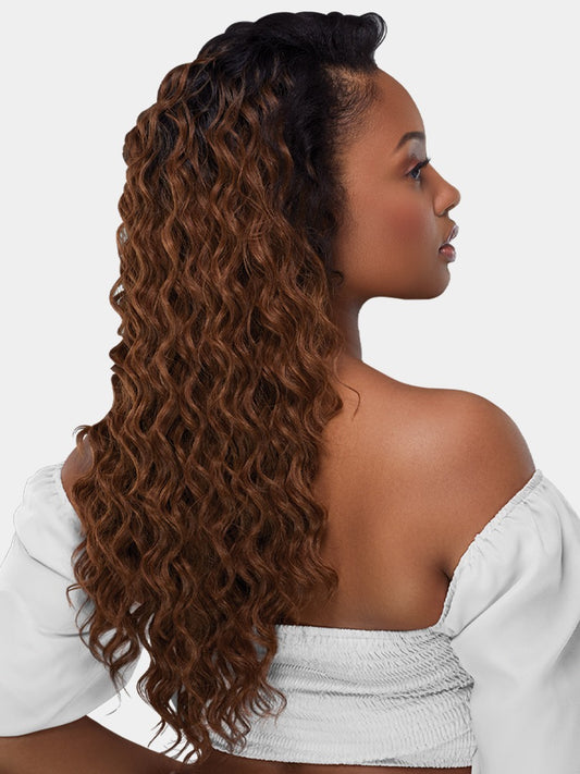 Saemoshi Half Wig Deep Wave 21″ Demi