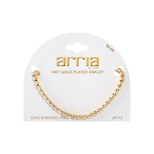 RED Arria Gold Fashion Anklet - Tennis 4MM