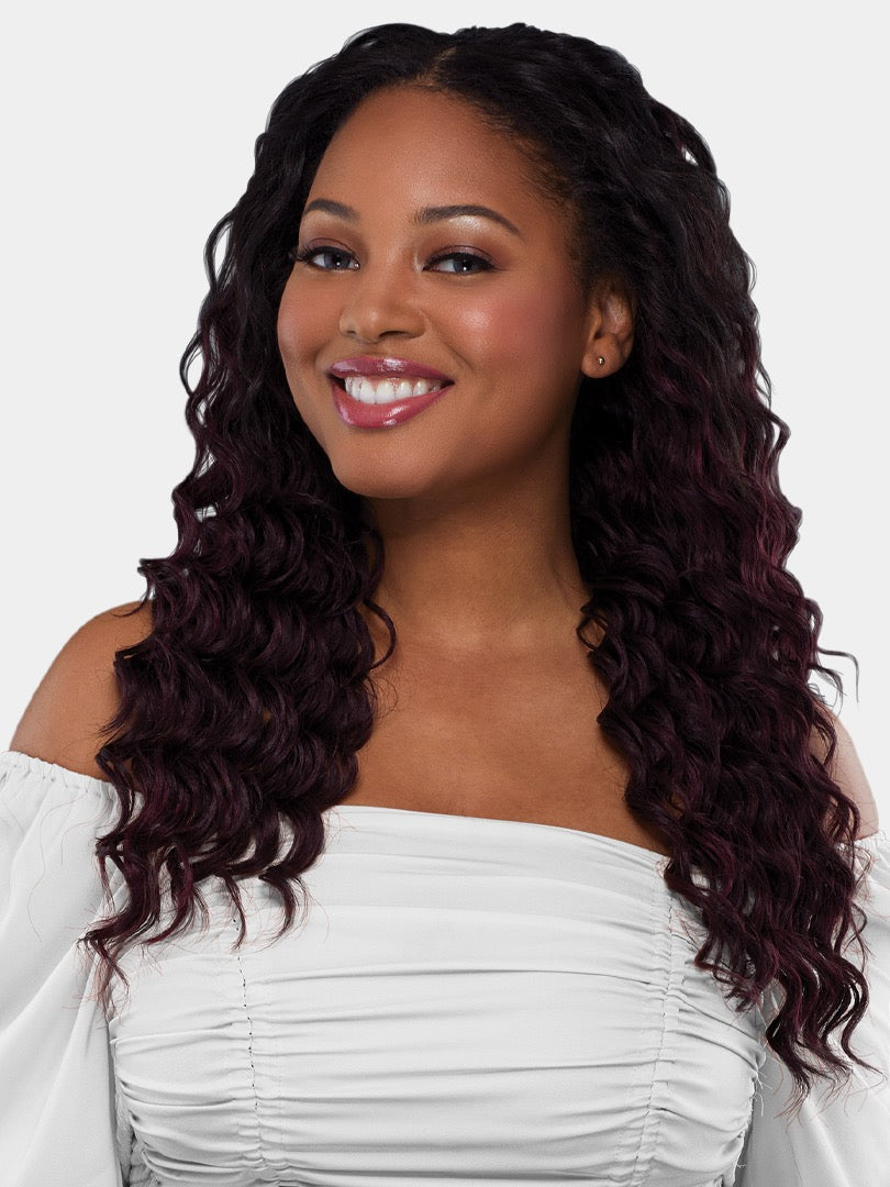Saemoshi Half Wig Deep Wave 21″ Demi