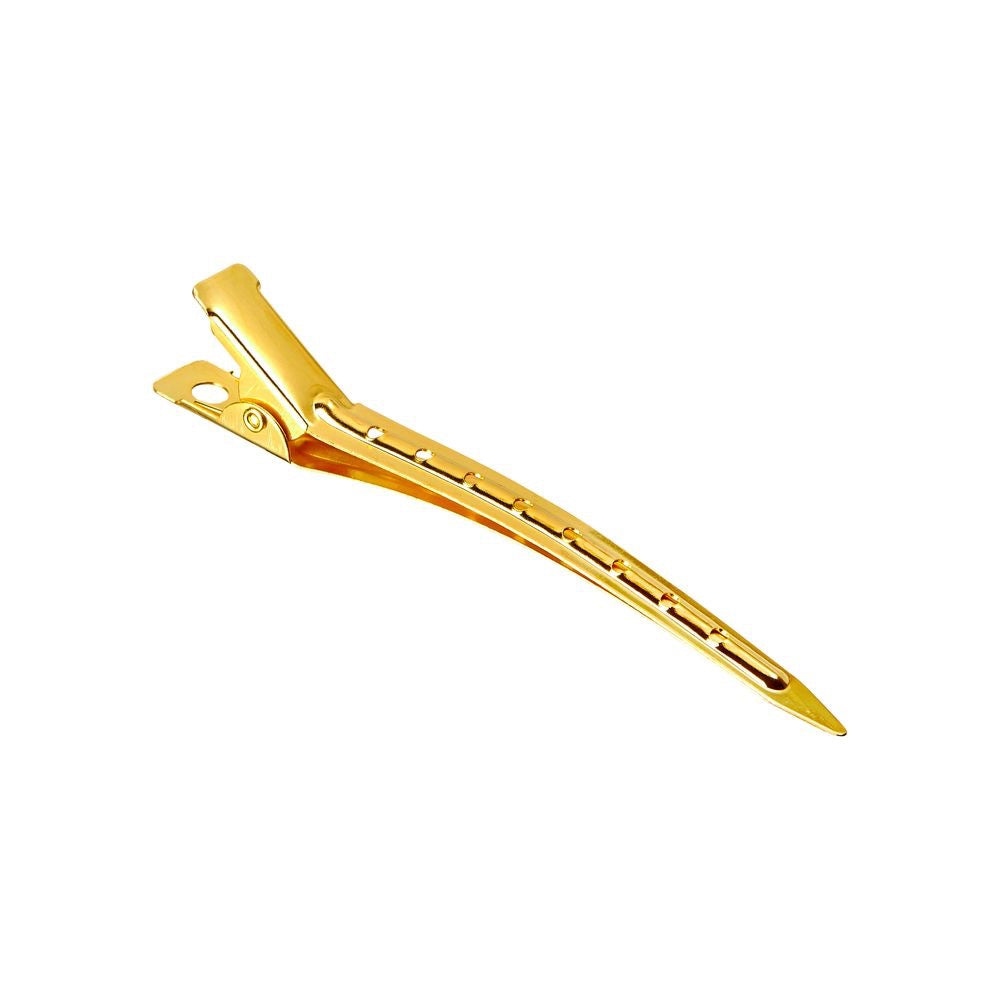 RED Duck Bill Clips 10 pcs Gold Color