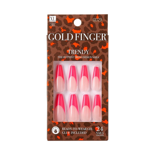 Gold Finger Trendy Nail Cuteness Overload