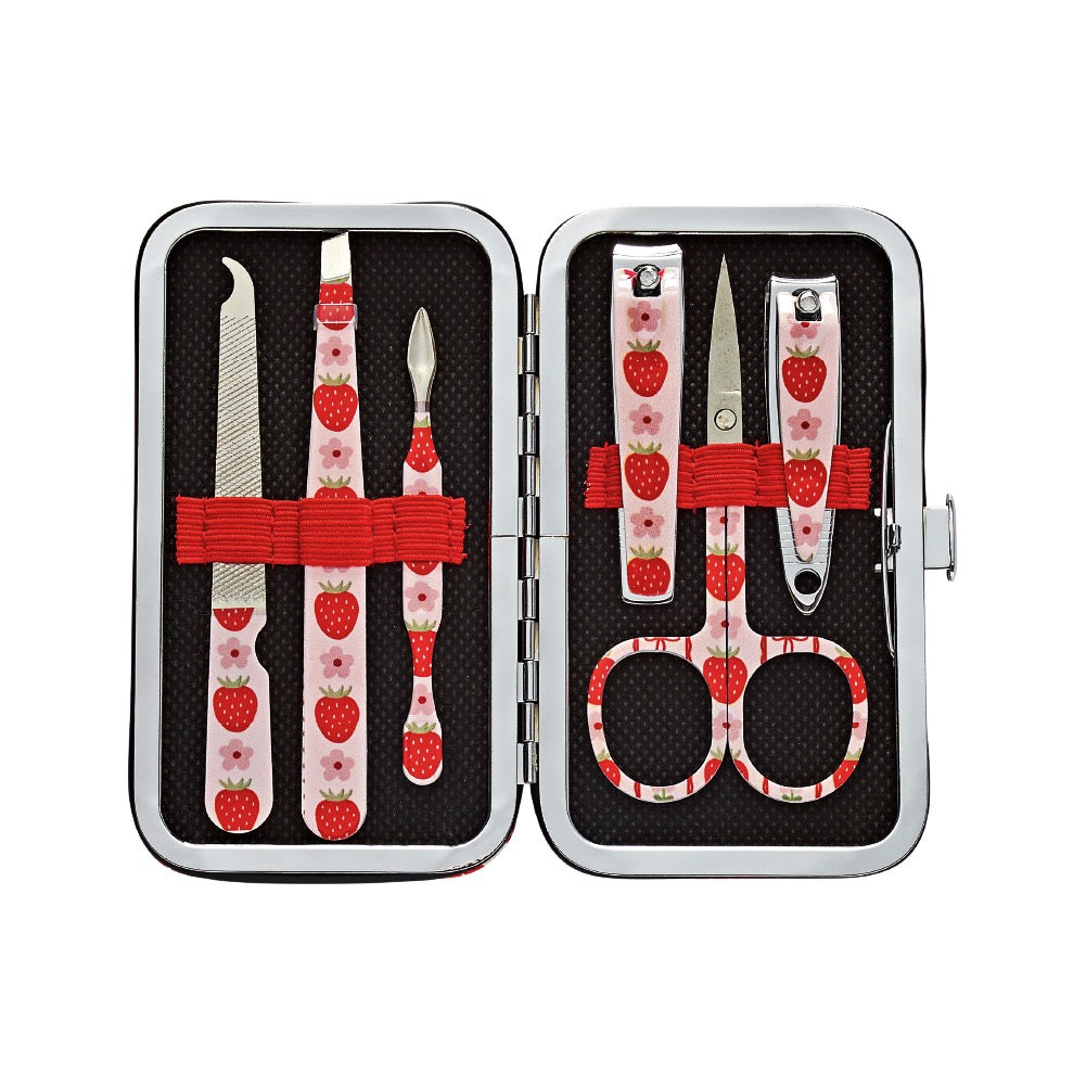 Eclat Essence Mini Mani Pedi Set 6 PC Berry Print