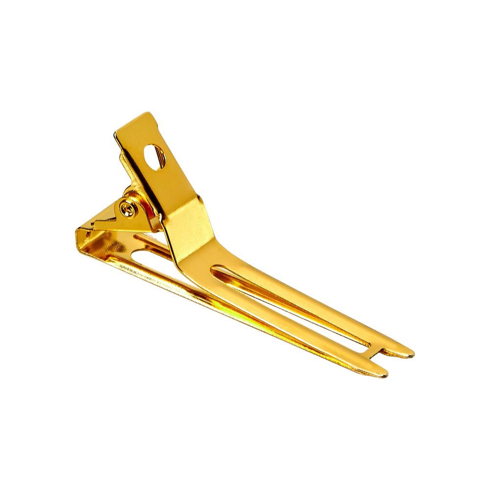 RED Slide In Clip Double Prong 35 pcs Gold Color