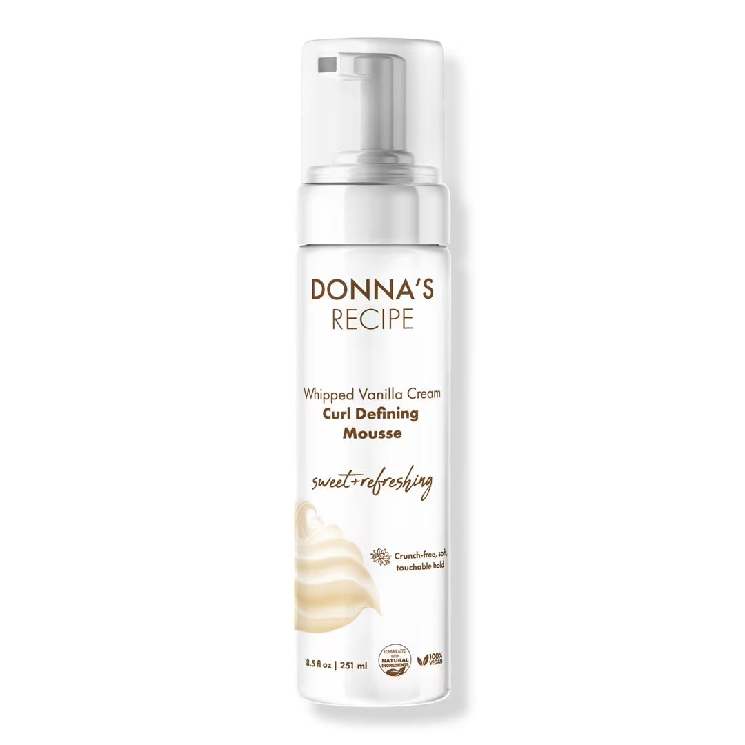 Donna's Recipe Curl Defining Mousse - Whipped Vanilla Cream 8.5 oz