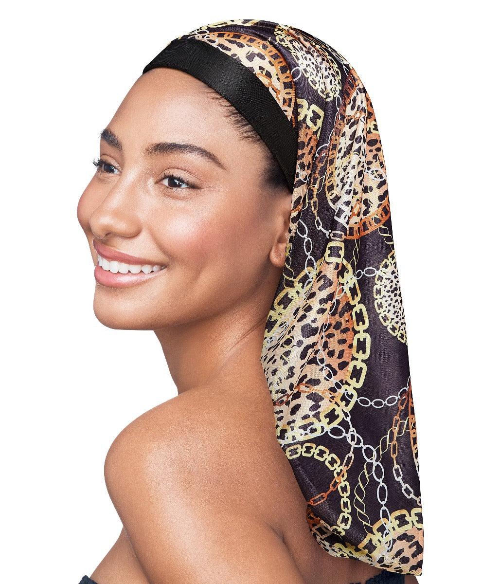 RED Wide Edge Braid Bonnet Leo/Lux Black