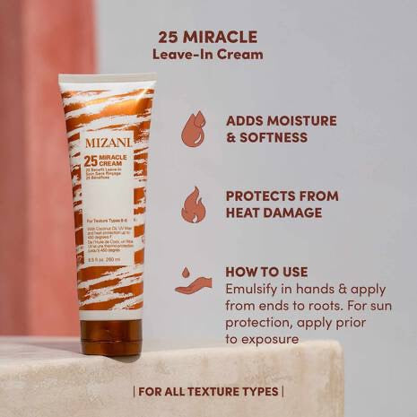 Mizani 25 Miracle Leave-In Cream (Tube) 8.5oz