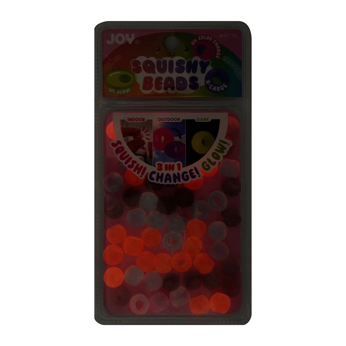 Joy Hair Beads Round Squishy X Large 16776 UV Hot Pink