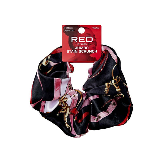 RED Satin Black Scrunch 1 pc Assorted