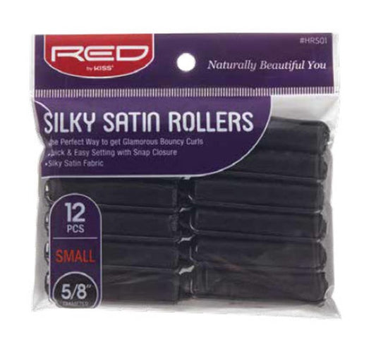 RED Silky Satin Rollers Small 5/8"