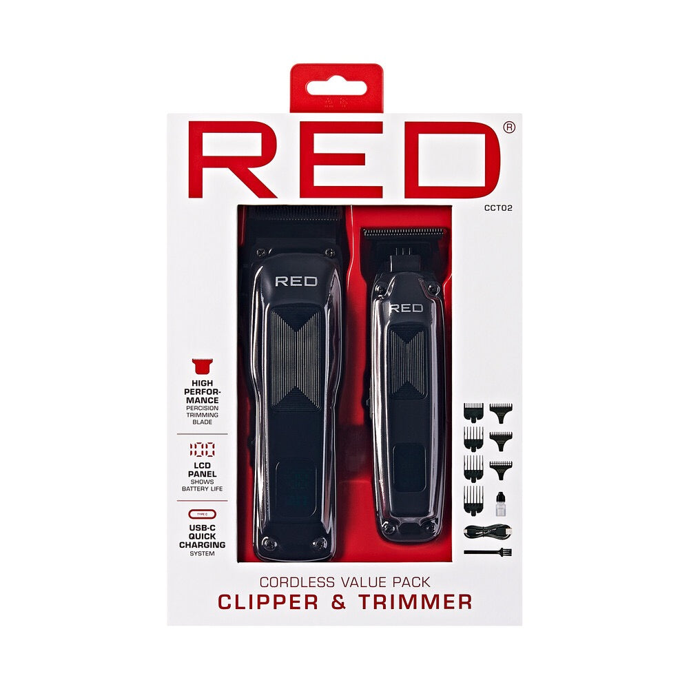 RED Clipper and Trimmer Combo Black