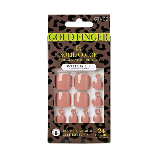 Gold Finger Wider Fit Solid Colors Toenails So Happy
