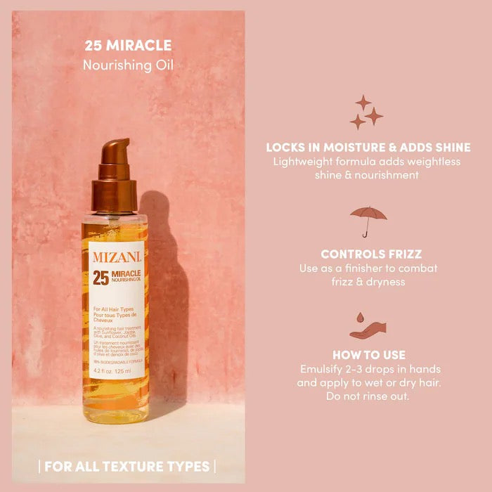 Mizani 25 Miracle Nourishing Hair Oil 4.2oz
