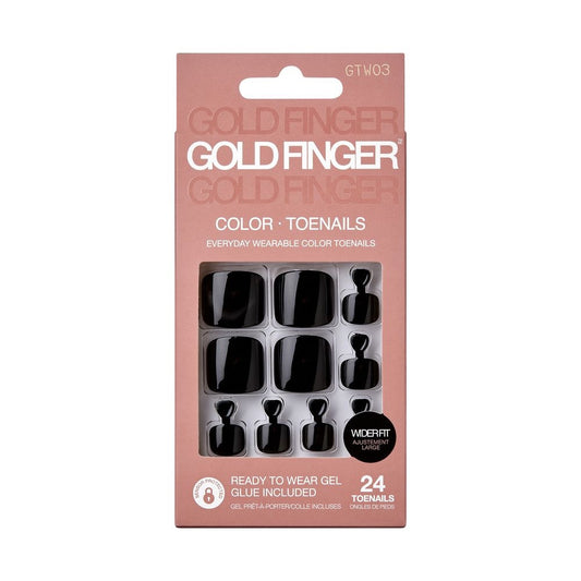 Gold Finger Wider Fit Solid Colors Toenails This Night