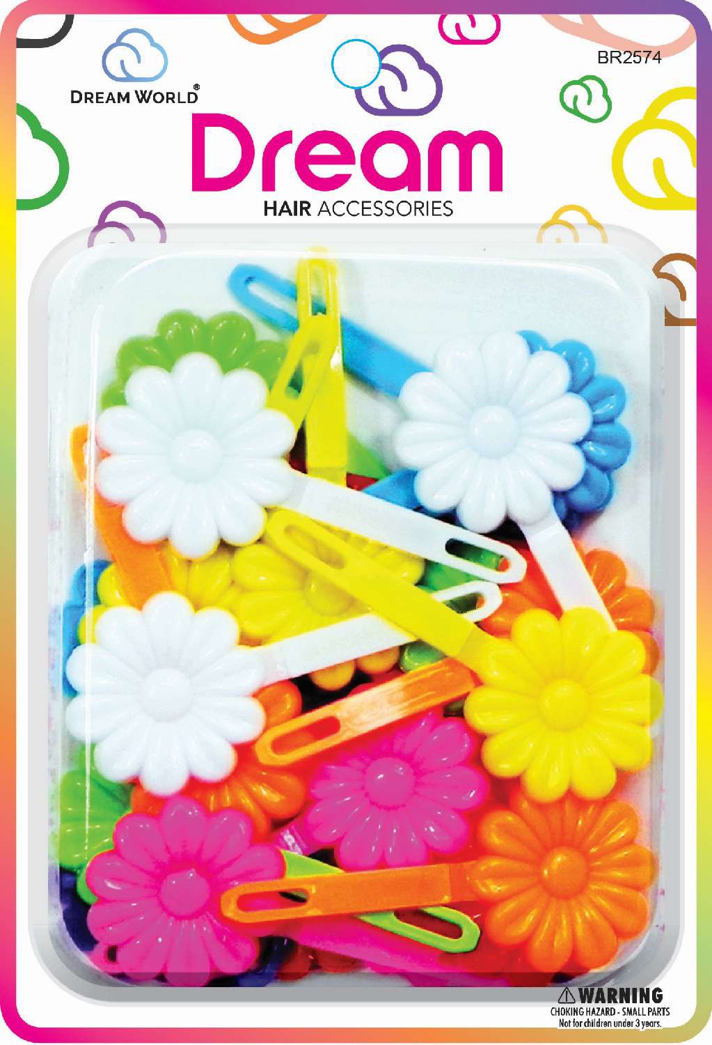 DREAM BARRETTES #74 DAISY 12PC ASSORTED