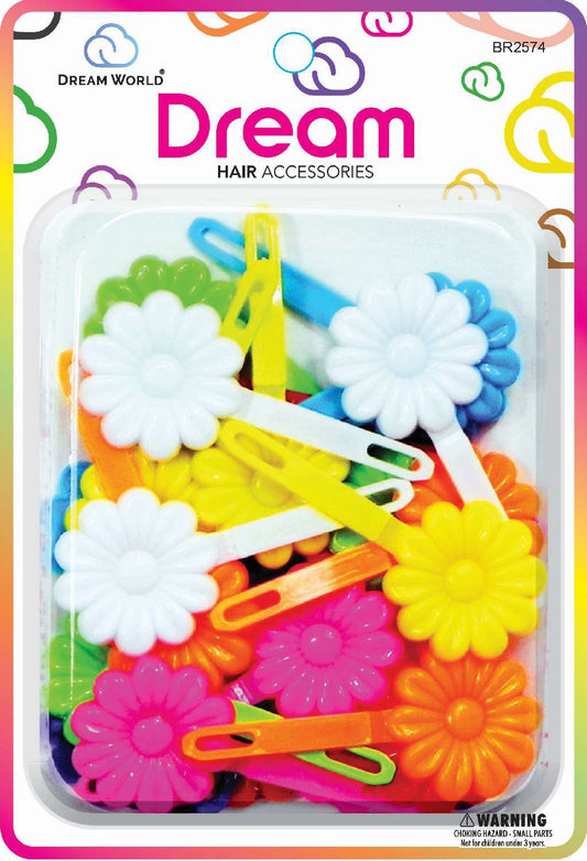 DREAM BARRETTES #74 DAISY 12PC ASSORTED