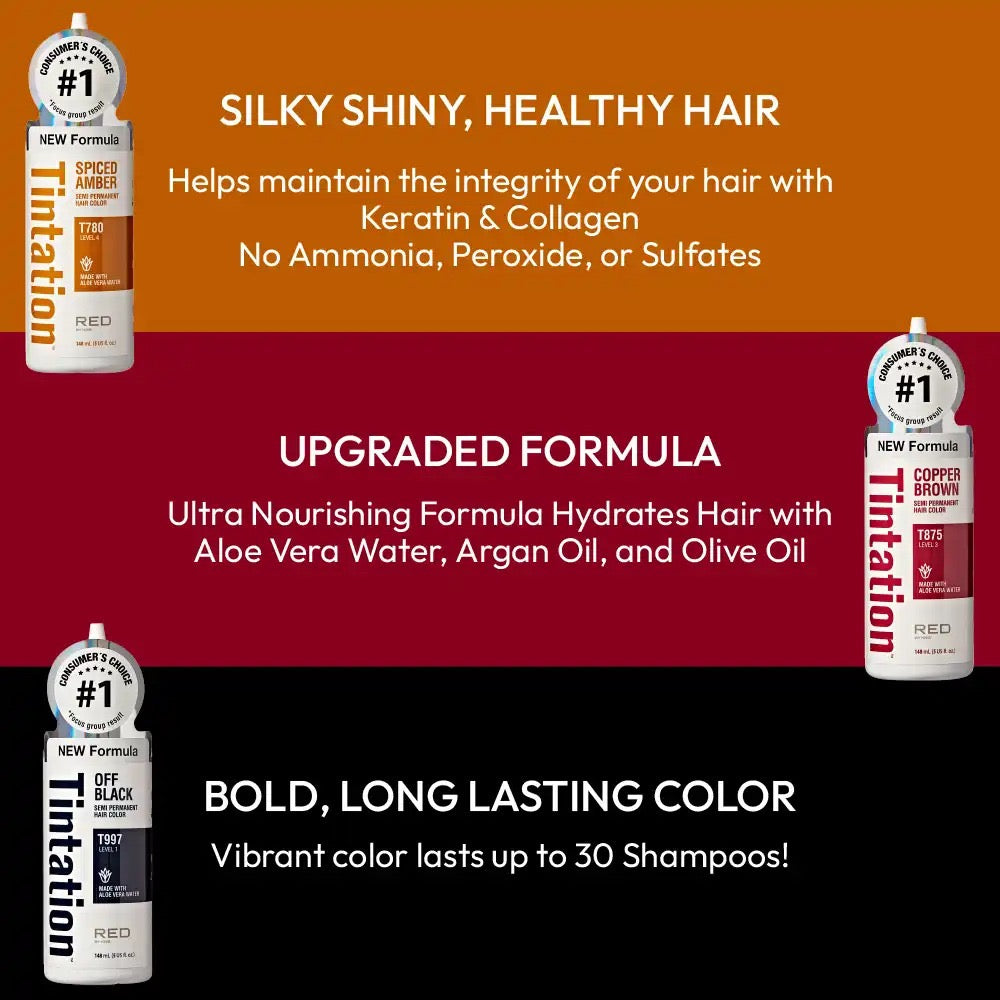 Tintation Semi-Permanent Hair Color - Red Velvet 5 oz