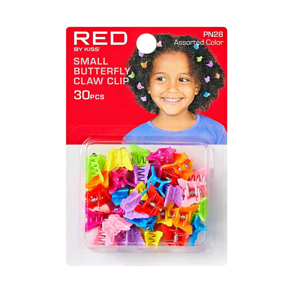 RED Kids Butterfly Claw Clips Mini 30 pcs