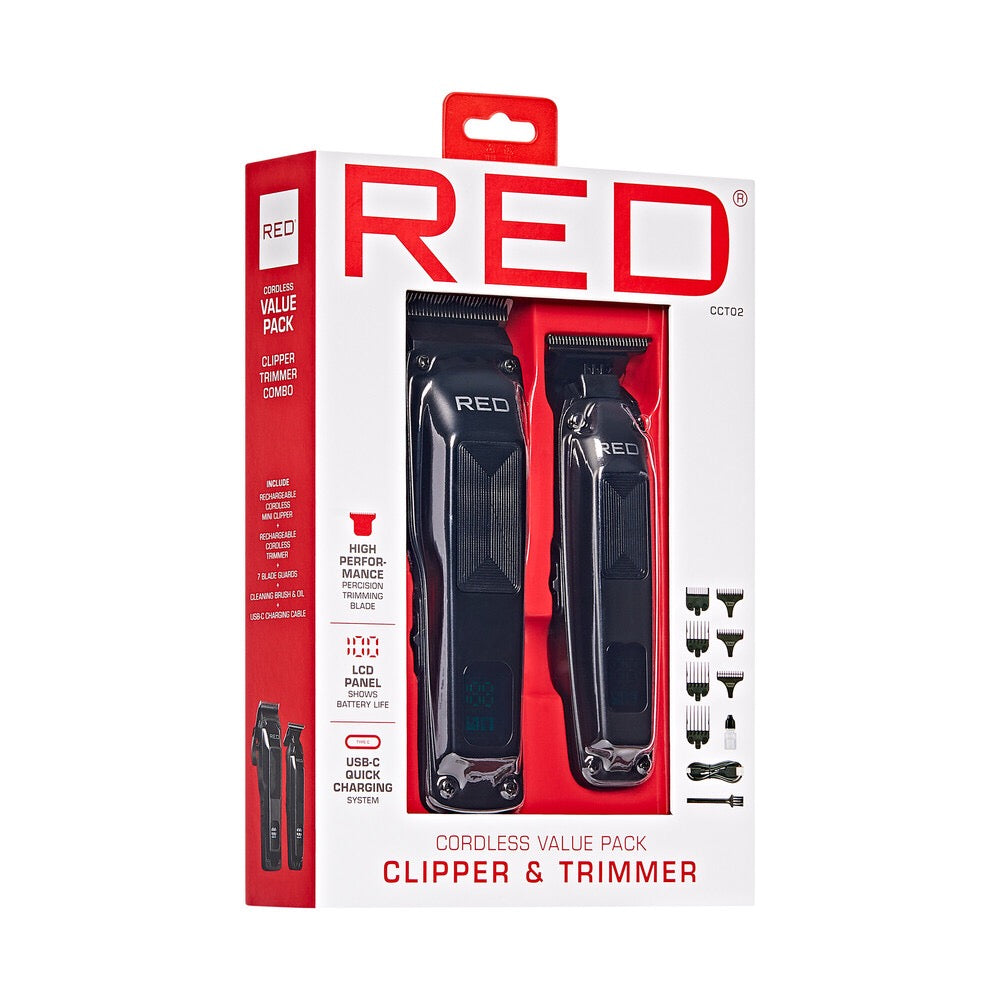 RED Clipper and Trimmer Combo Black