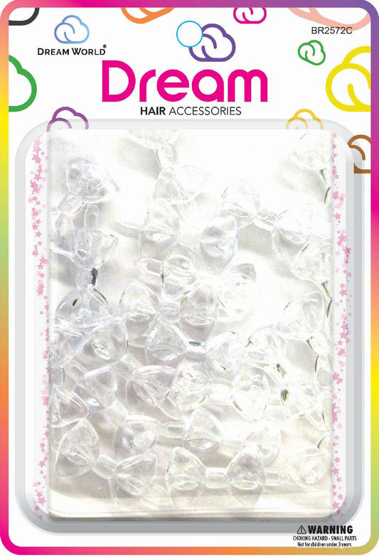 DREAM BARRETTES #72 RIBBON MINI 20PC CLEAR