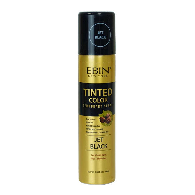 EBIN Tinted Color Temporary Spray Jet Black 3.38oz