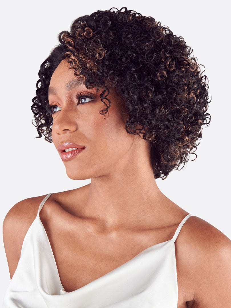Maestro Wide Lace Part Cloud Coil 8" Human Hair Wig