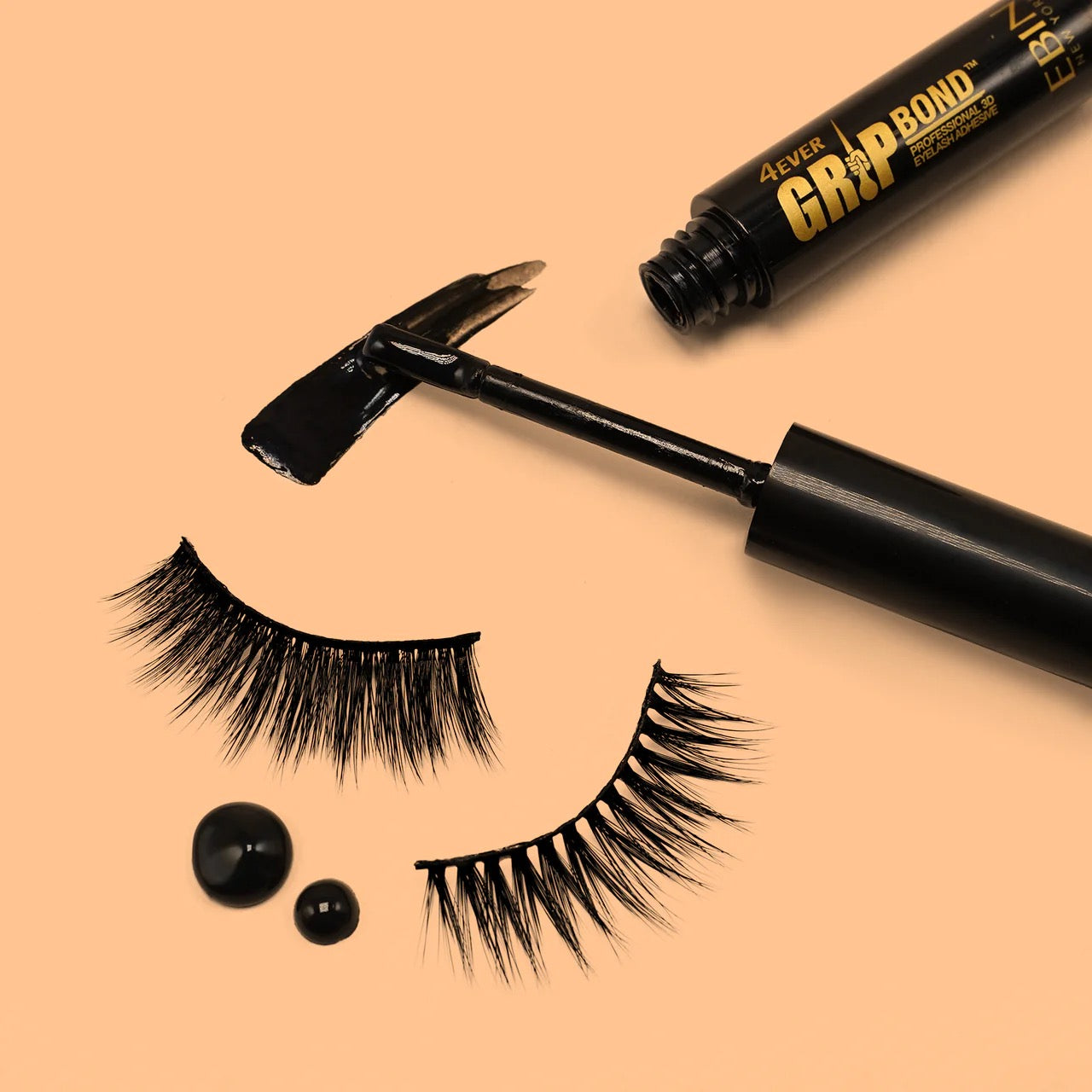 EBIN Eyelash Glue Grip Bond Black Stick Silicon Applicator